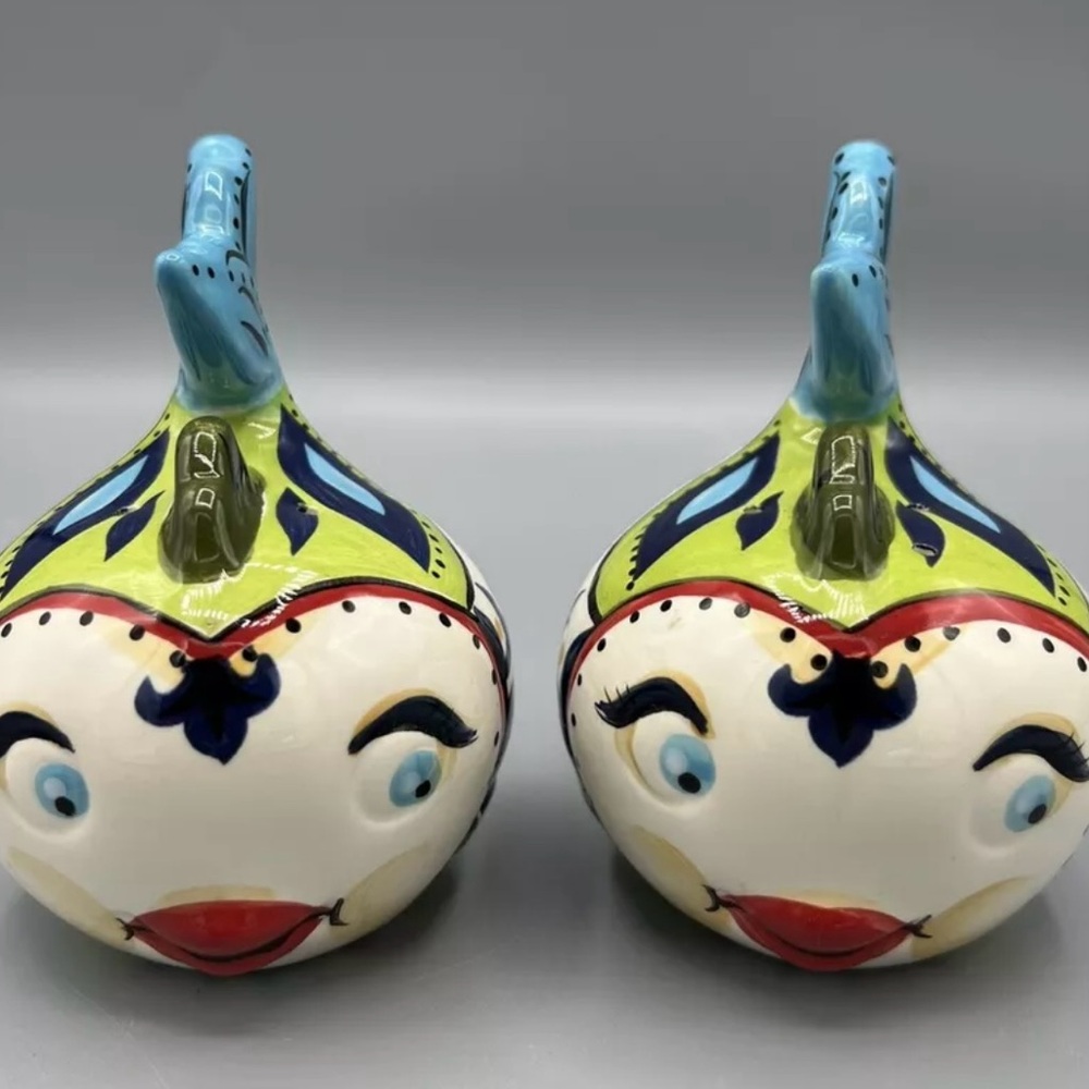Vintage Bocca Espana Figural Fish Salt & Pepper Shakers RARE